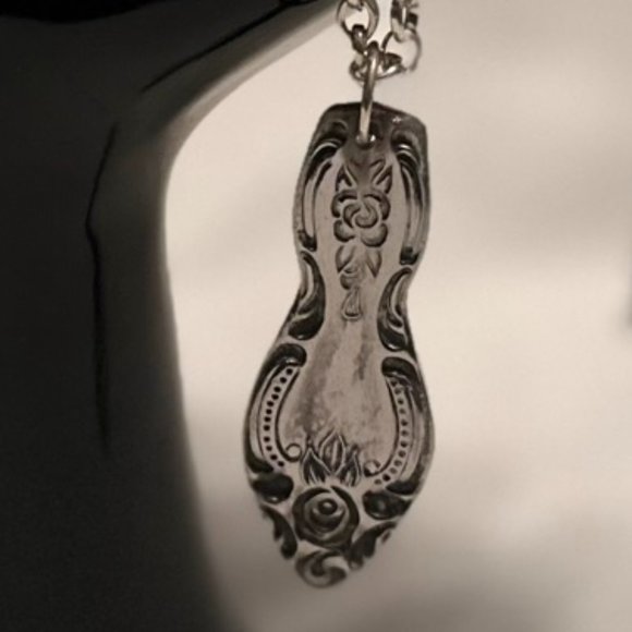 Unique Handcrafted/Handmade Spoon/Silverware Pendant with Necklace - Picture 2 of 3